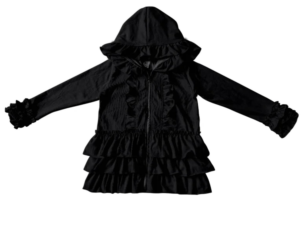 Ruffle Jacket Black