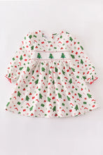 Load image into Gallery viewer, Christmas Tree Smocked Dress
