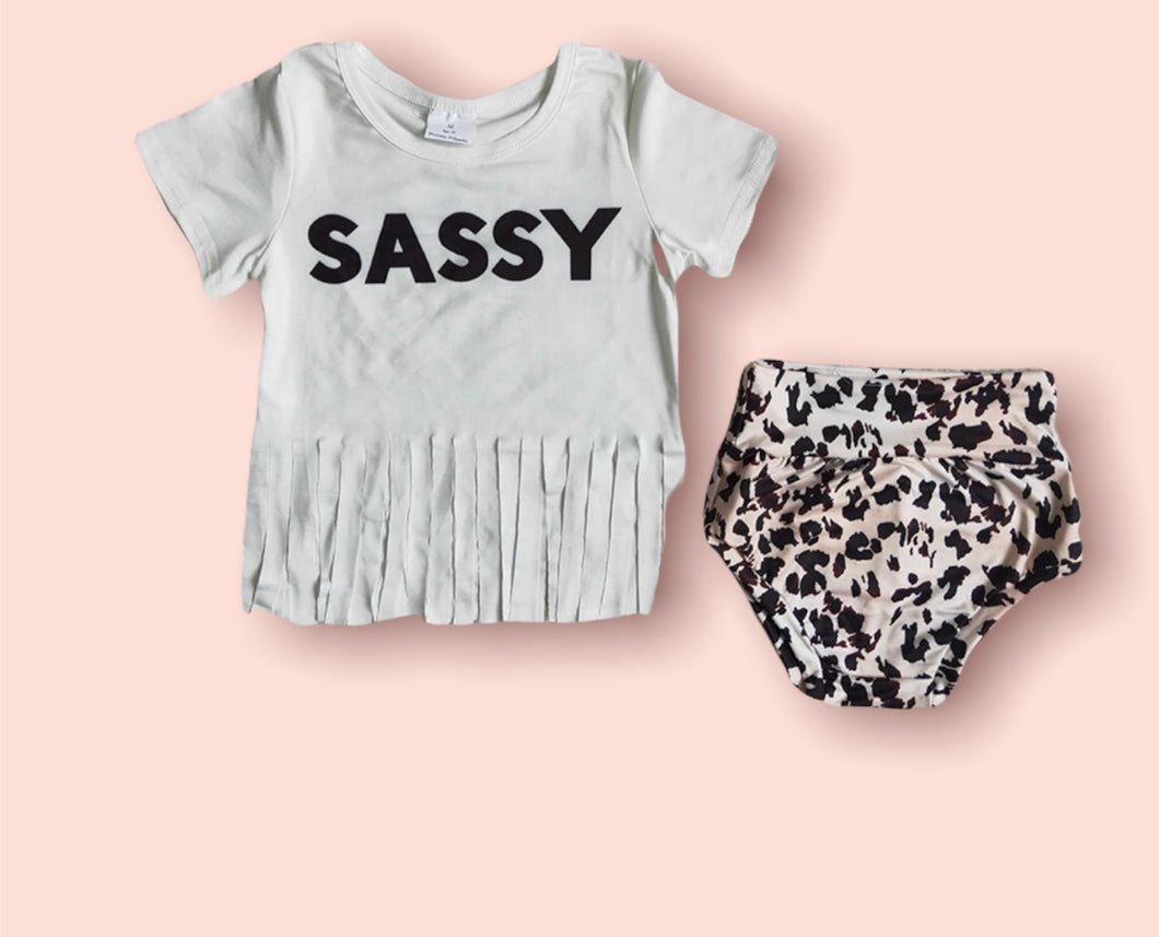 Sassy Leopard Bummies Set