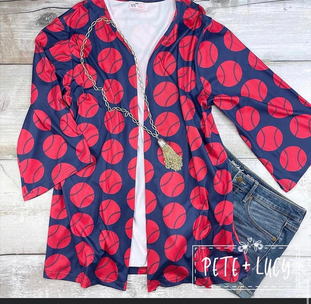 Take Me to The Ballgame Ladies Cardigan
