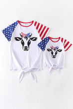 Load image into Gallery viewer, Patriotic Heifer  Mommy Shirt

