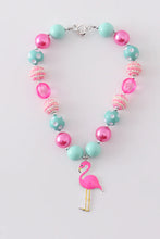 Load image into Gallery viewer, Flamingo Bubble Chunky Necklace
