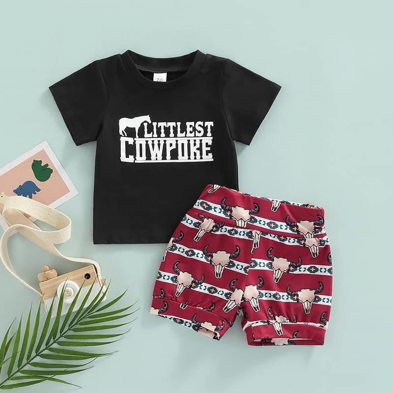 Littlest Cow Shorts Set