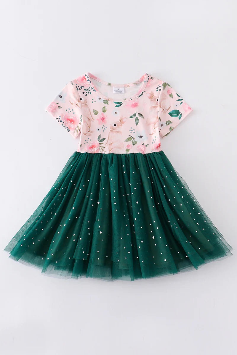 Sage Bunny Tutu Dress
