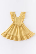 Load image into Gallery viewer, Mustard Flutter Trim Dress
