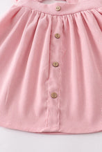 Load image into Gallery viewer, Pink Corduroy Suspender Skirt
