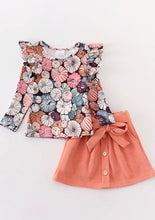 Load image into Gallery viewer, Orange Pumpkin Ruffle Set
