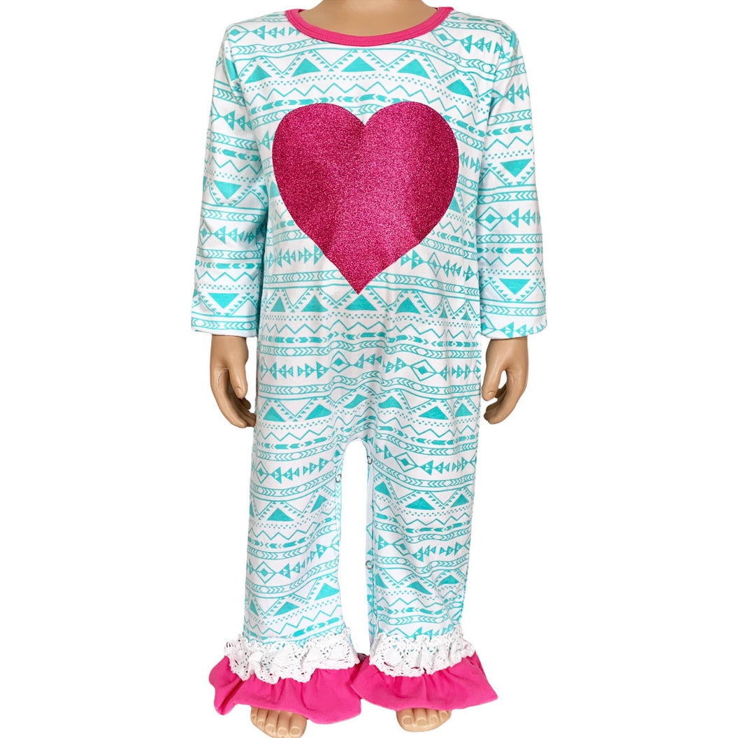 Pink Heart Romper