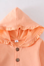 Load image into Gallery viewer, Peach Ruffle Buttons Jacket
