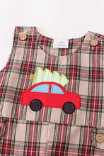 Load image into Gallery viewer, Plaid Christmas Overalls
