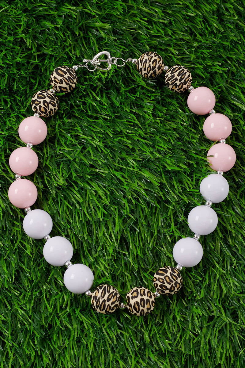 Pink Animal Print Necklace