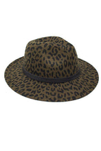 Load image into Gallery viewer, Cheetah Felt Brim Girl Hat
