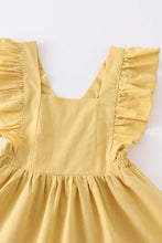 Load image into Gallery viewer, Mustard Flutter Trim Dress
