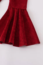 Load image into Gallery viewer, Maroon Velvet Bell Pants
