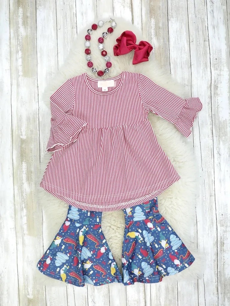 Christmas Gnomes Bell Bottoms Set