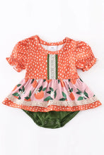 Load image into Gallery viewer, Orange Ruffle Romper
