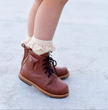 Load image into Gallery viewer, Lace Trim Midi 3 pack socks
