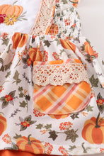 Load image into Gallery viewer, Pumpkin Embroidery Romper
