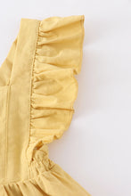 Load image into Gallery viewer, Mustard Flutter Trim Dress
